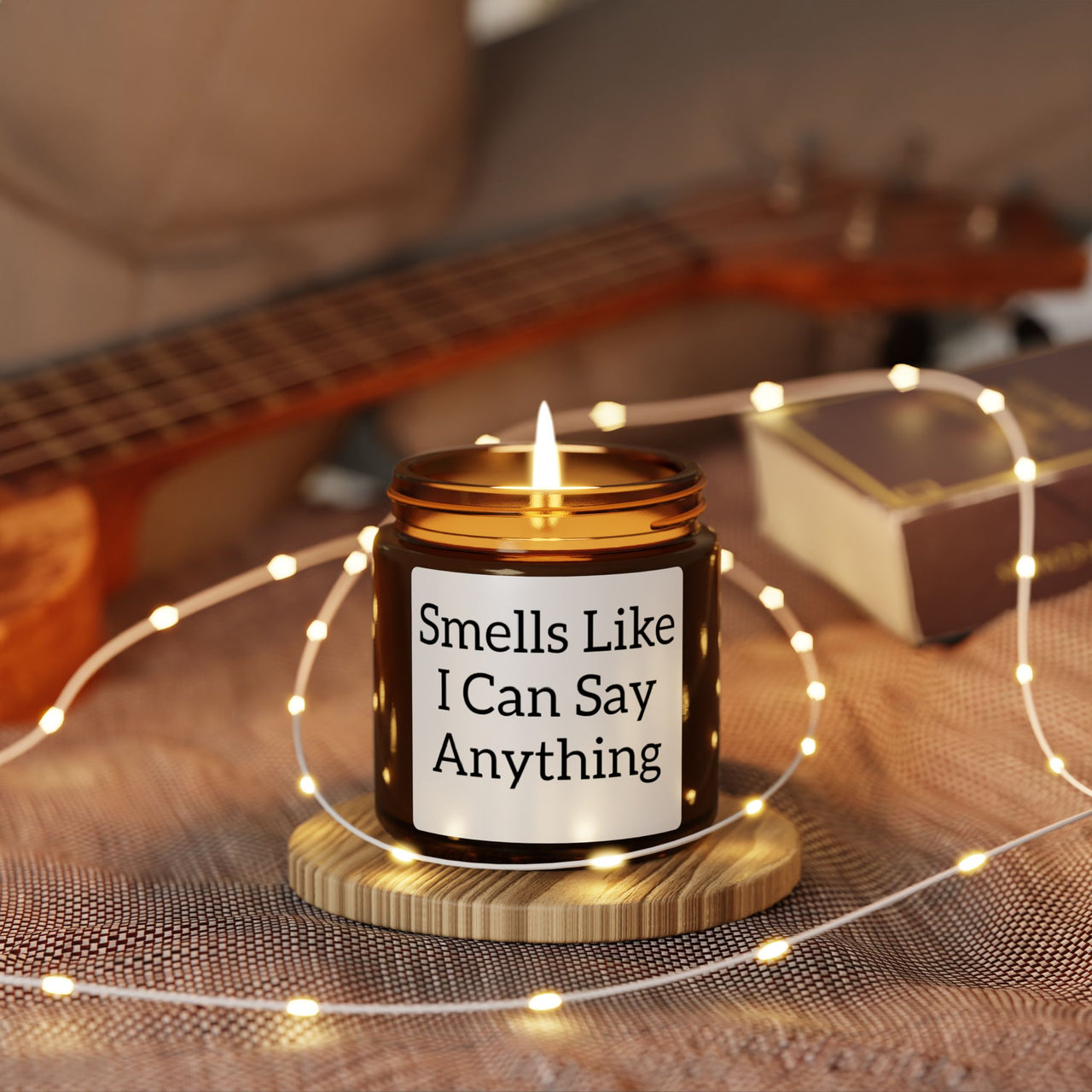 Luxury Personalized Soy Candles - Amber Jar.
