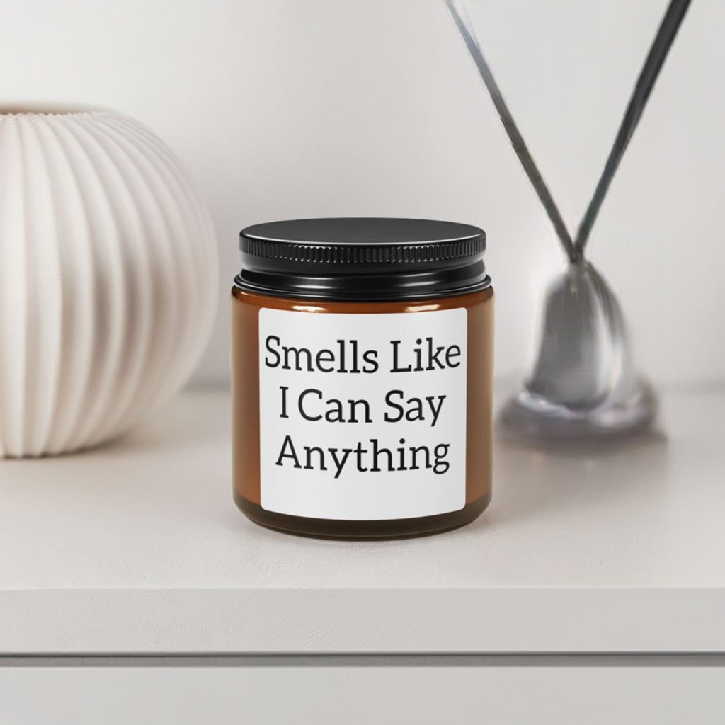 Luxury Personalized Soy Candles - Amber Jar.