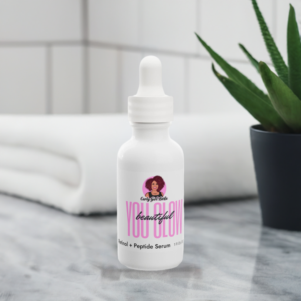 You Glow Beautiful Timeless Elixir by Curly Girl LaLa - Retinol & Peptide Anti-Aging Serum.